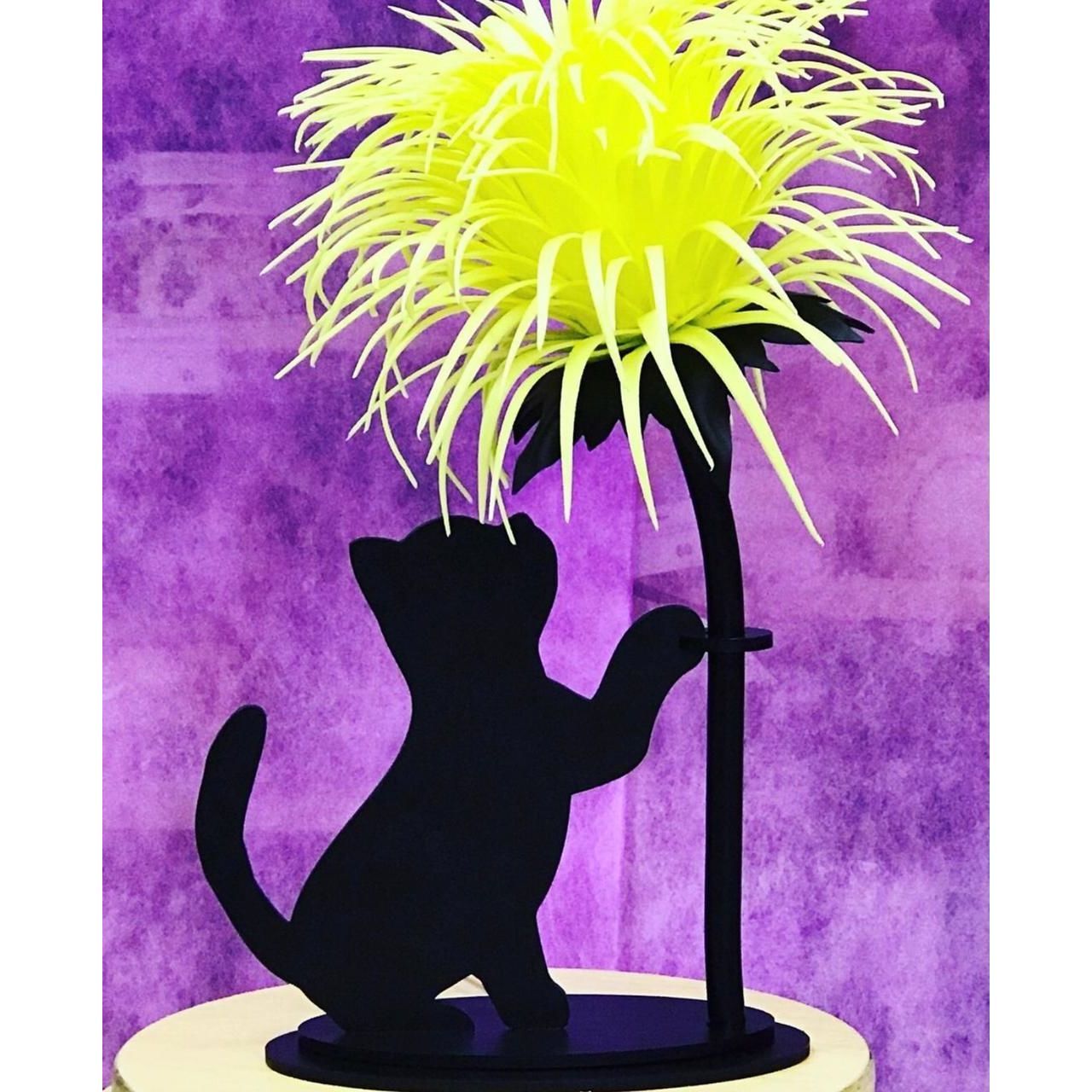 Декоративный светильник Кошка желт